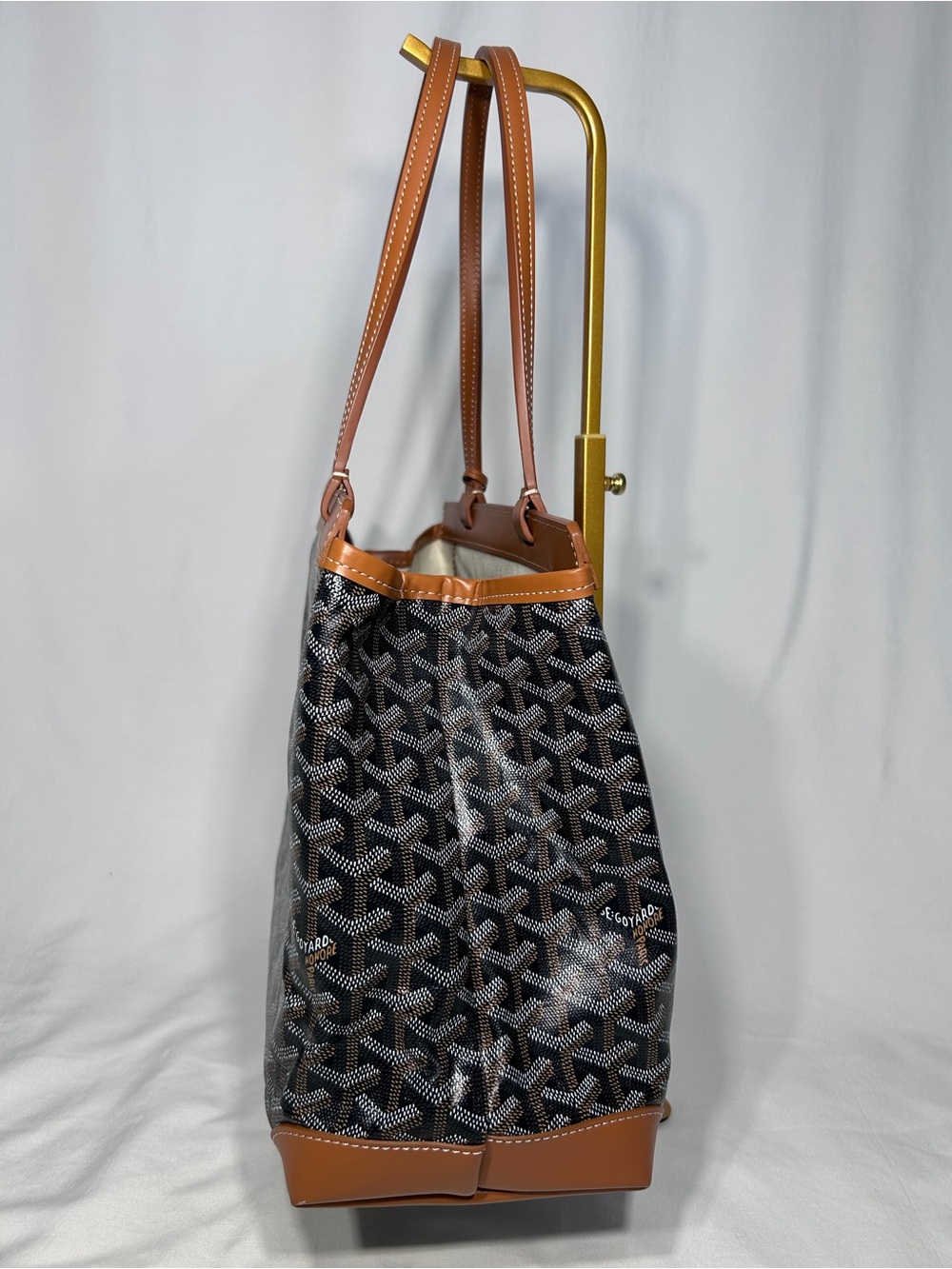 Goyard Black Chevron Printed Coated Canvas Bellechasse PM Tote Bag - Picture 8 of 13